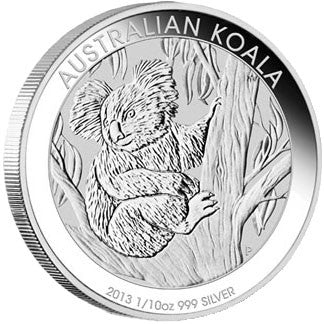 2013 10c Australian Koala 1/10oz Silver Coin