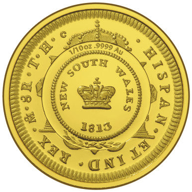 2013 $10 Bicentenary of The Holey Dollar & Dump 1/10oz Gold Proof Coin