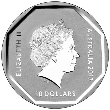 2013 $10 Australian Road Signs Kangaroo 5oz Silver Frosted Uncirculated Coin