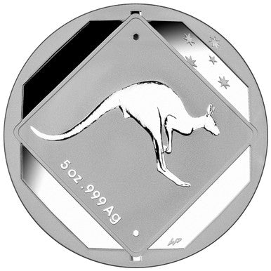 2013 $10 Australian Road Signs Kangaroo 5oz Silver Frosted Uncirculated Coin