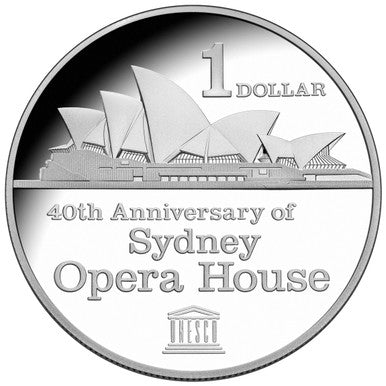 2013 $1 UNESCO 40th Anniversary of Sydney Opera House 1oz Silver Proof Coin