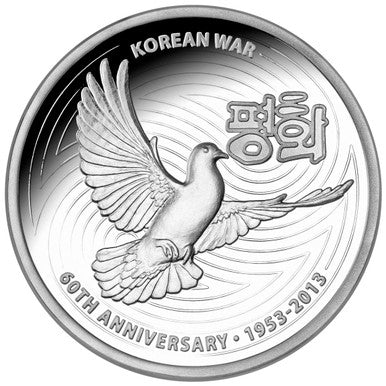 2013 $1 Korean War 60th Anniversary Silver Proof Coin