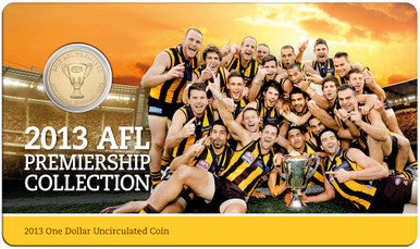 2013 $1 AFL Premiership Hawthorn Football Club Premiers Uncirculated Coin