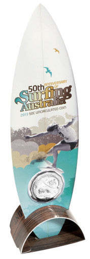 2013 50c 50th Anniversary of Surfing Australia Uncirculated Coin