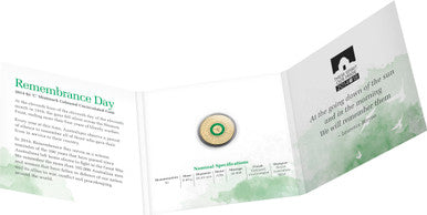 2014 $2 Remembrance Day 'C' Mintmark Coloured Uncirculated Coin