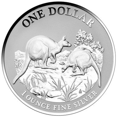 2014 $1 Kangaroo Explorer's First Sightings 1oz Silver Uncirculated Coin