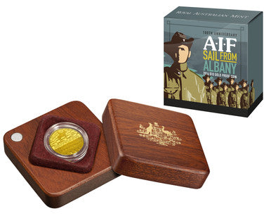 2014 $10 100th Anniversary AIF Sail From Albany 1/10oz Gold Proof Coin