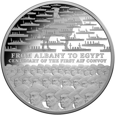 2014 $1 100th Anniversary AIF Sail From Albany 1oz Silver Proof Coin