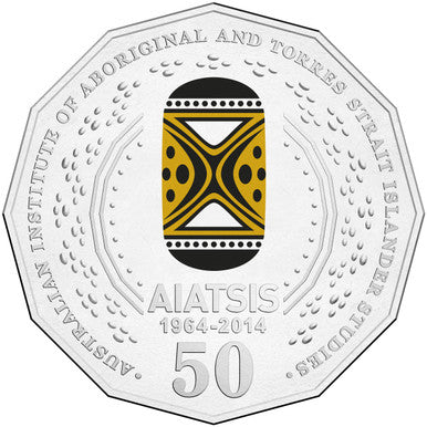 2014 50c AIATSIS Coloured Uncirculated Coin