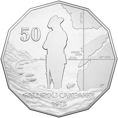 2014 50c Australia At War Gallipoli Campaign Uncirculated Coin