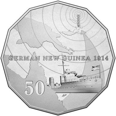 2014 50c Australia At War German New Guinea Uncirculated Coin