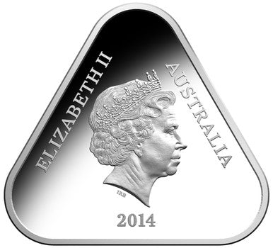 2014 $5 Lest We Forget Silver Proof Triangular Shaped Coin