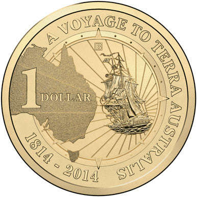 2014 $1 A Voyage To Terra Australis Uncirculated 4 Coin Set
