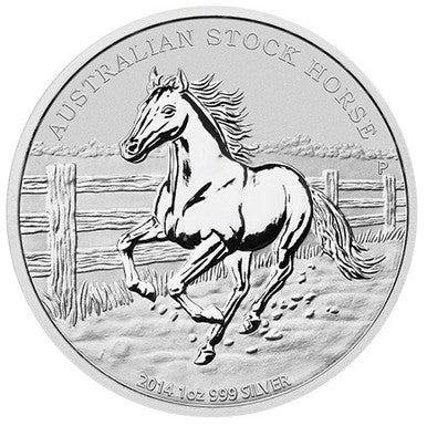 2014 $1 The Australian Stock Horse 1oz Silver Uncirculated Coin