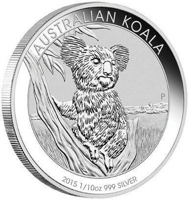 2015 10c Australian Koala 1/10oz Silver Coin