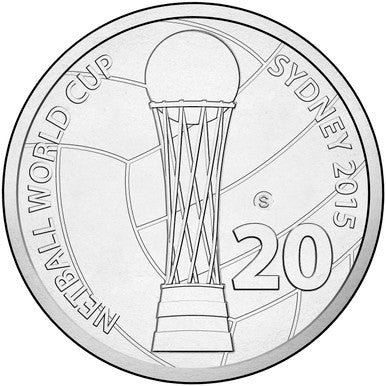 2015 20c Netball World Cup 'S' Mintmark Uncirculated Coin