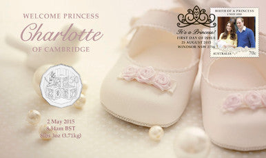 2015 50c Welcome Princess Charlotte of Cambridge PNC