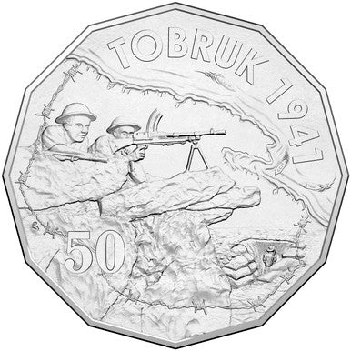 2015 50c Australia At War Tobruk Uncirculated Coin