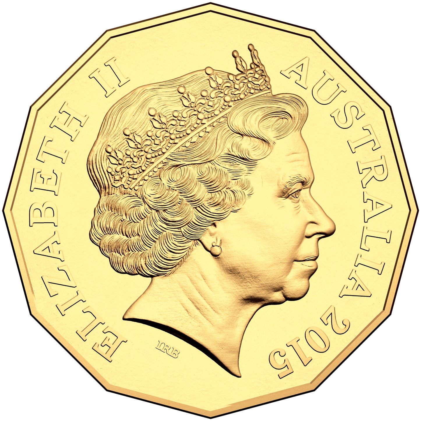 2015 50c Open Day 50th Anniversary of The Royal Australian Mint Gold Plated Uncirculated Coin