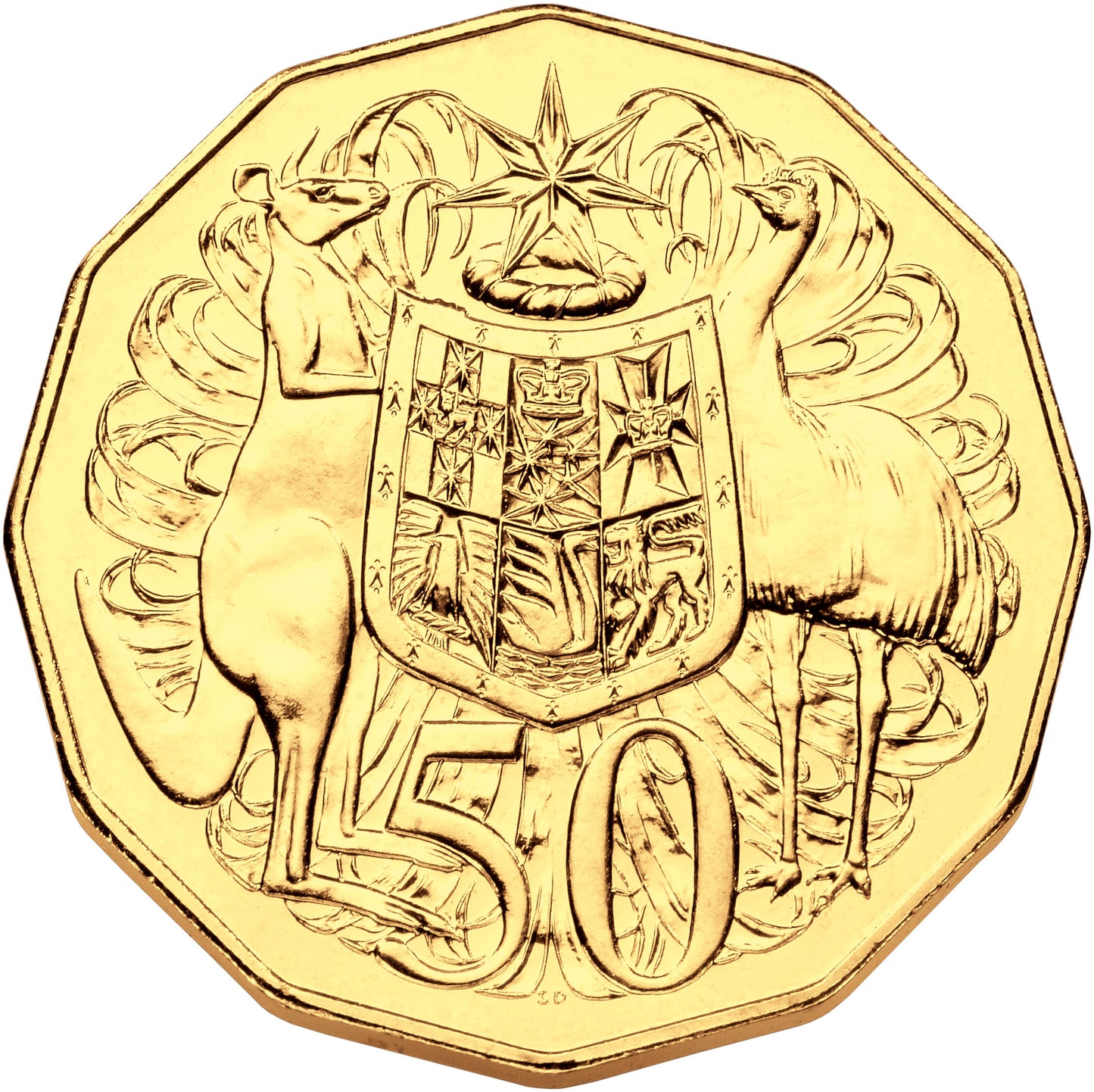 2015 50c Open Day 50th Anniversary of The Royal Australian Mint Gold Plated Uncirculated Coin