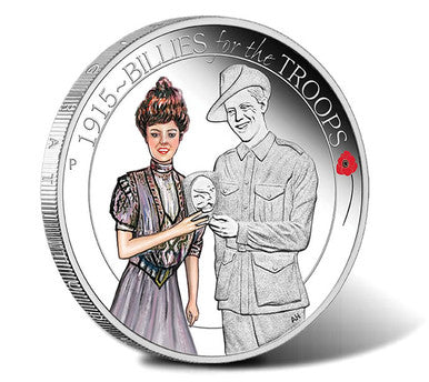 2015 50c The ANZAC Spirit 100th Anniversary 1/2oz Silver Coloured Proof 3 Coin Set
