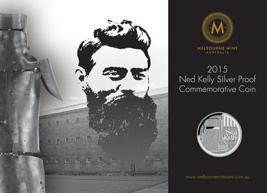 Tuvalu 2015 10c Ned Kelly Commemorative 1/10oz Silver Proof Coin