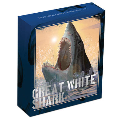 2015 $1 Great White Shark 1oz Silver High Relief Proof Coin