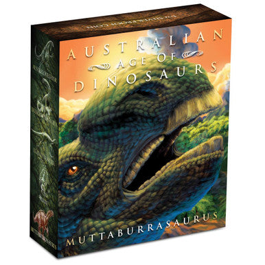 2015 $1 Australian Age of Dinosaurs Muttaburrasaurus 1oz Silver Coloured Proof Coin