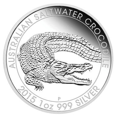 2015 $1 Australian Saltwater Crocodile 1oz Silver Proof Coin