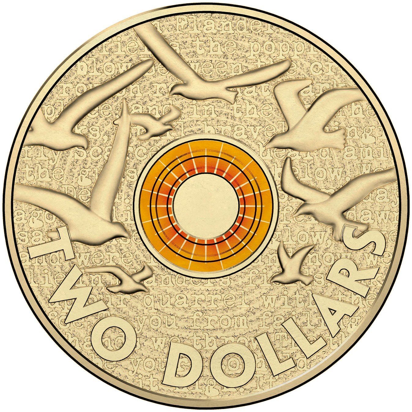 2015 $2 Remembrance Day Coloured Al-Bronze Uncirculated Coin