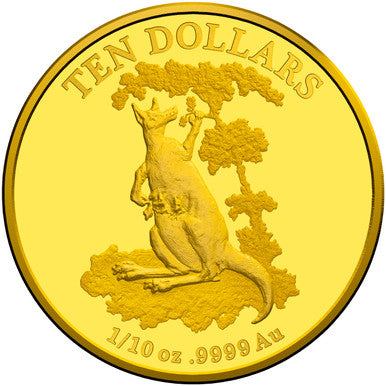 2015 $10 Kangaroo Explorer's First Sightings 1/10oz Gold Proof Coin