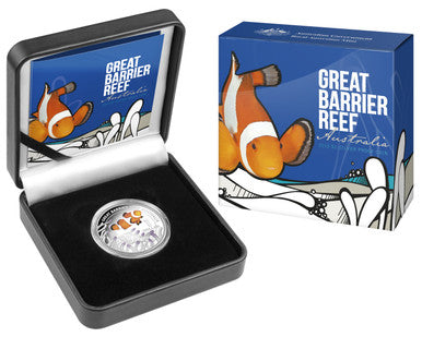 2015 $1 UNESCO Great Barrier Reef Australia 1oz Silver Coloured Proof Coin