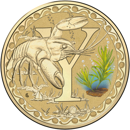 2015 $1 Alphabet Yabby Coloured Uncirculated Coin