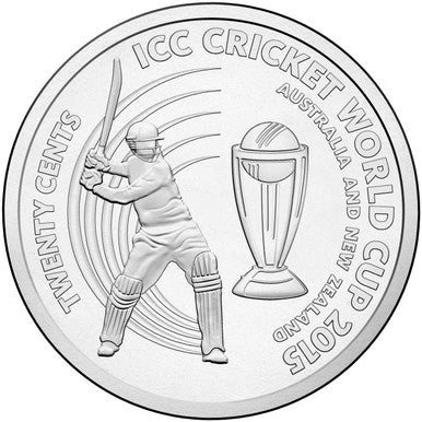 2015 20c ICC Cricket World Cup Uncirculated Coin