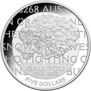 2015 $5 Centenary of Gallipoli Landing 1oz Silver Proof Coin