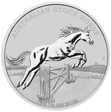 2015 $1 The Australian Stock Horse 1oz Silver Uncirculated Coin