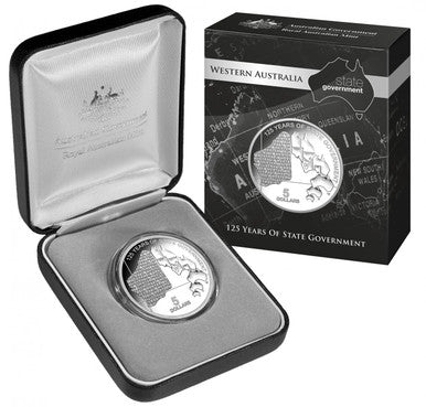 2015 $5 State Government 125 Years of Western Australia Silver Proof Coin