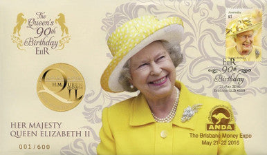 2016 $1 ANDA Brisbane Queen Elizabeth II 90th Birthday PNC