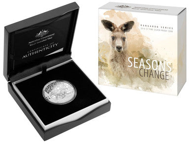 2016 $1 Kangaroo Series Seasons Change 1oz Fine Silver Proof Coin