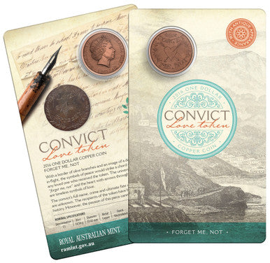 2016 $1 Convict Love Tokens Forget Me Not Uncirculated Coin