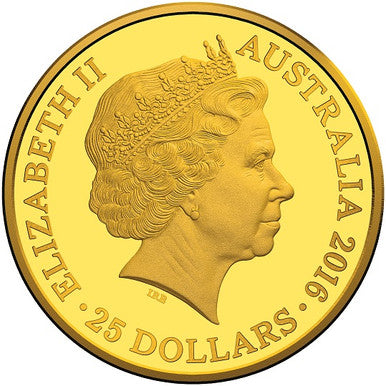 2016 $25 Kangaroo At Sunset 1/5oz Gold Proof Coin