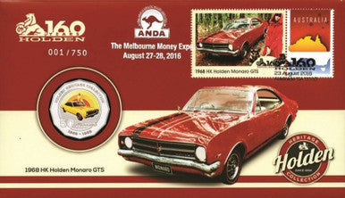 2016 50c ANDA Melbourne 160 Years of Holden 1968 HK Holden Monaro GTS PNC