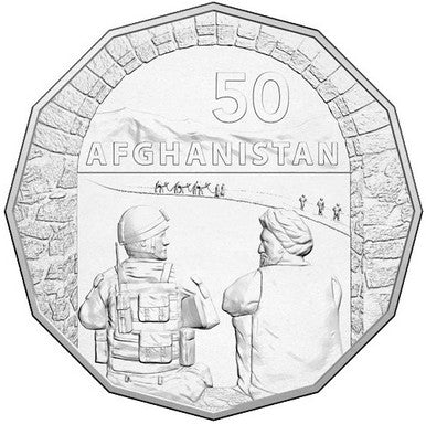 2016 50c Australia At War Afghanistan Uncirculated Coin