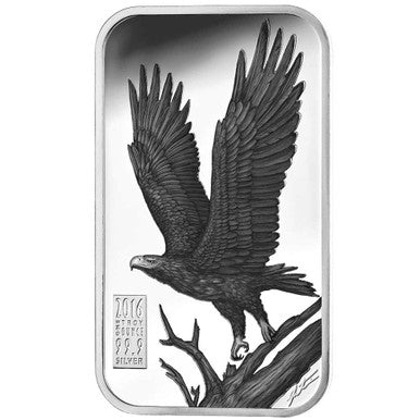 Cook Islands 2016 $1 Australian Apex Predators Wedge-Tailed Eagle 1oz Silver Rectangle Proof Coin