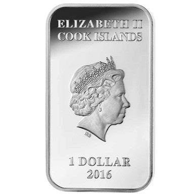 Cook Islands 2016 $1 Australian Apex Predators Wedge-Tailed Eagle 1oz Silver Rectangle Proof Coin