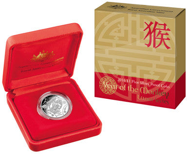 2016 $1 Year of The Monkey Silver Proof Coin