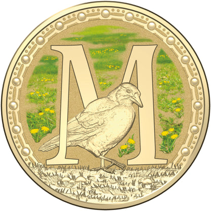 2016 $1 Alphabet Magpie Coloured Uncirculated Coin