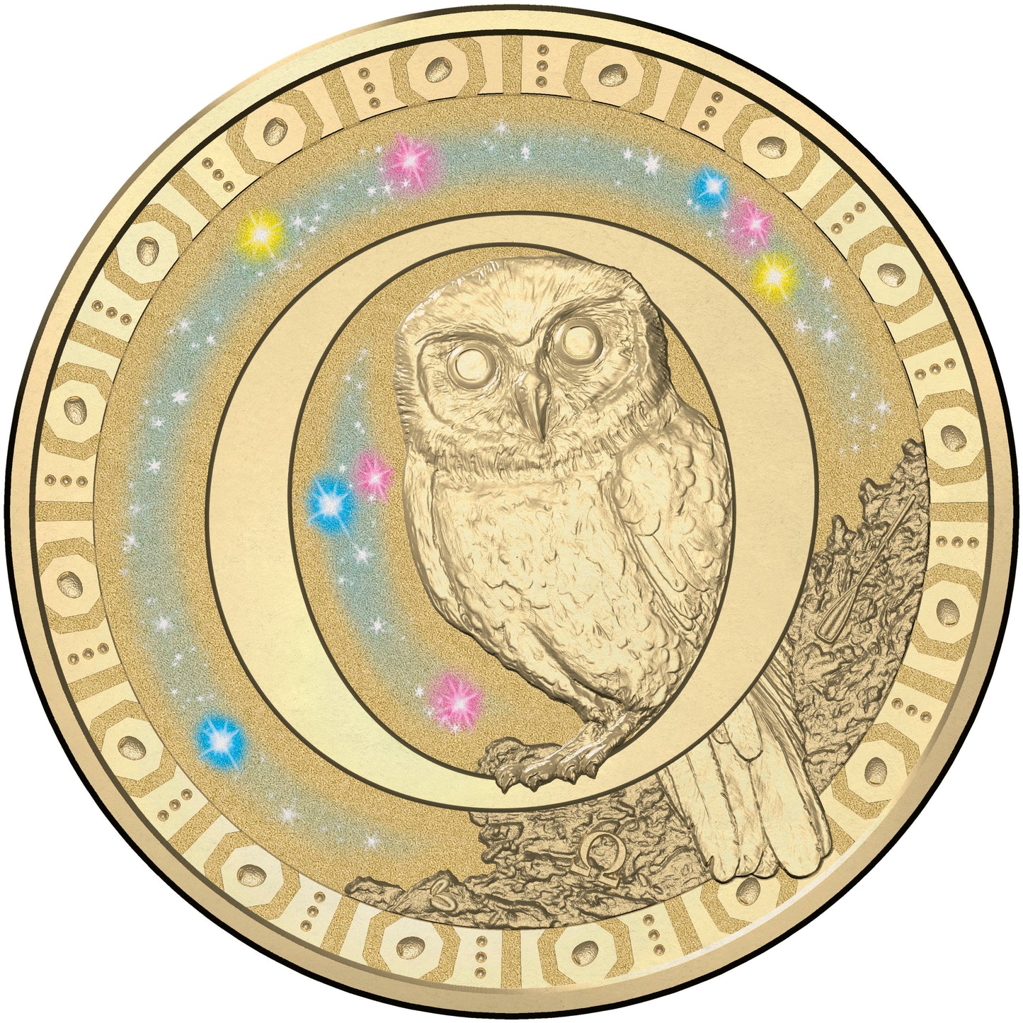 2016 $1 Alphabet Owl Coloured Uncirculated Coin