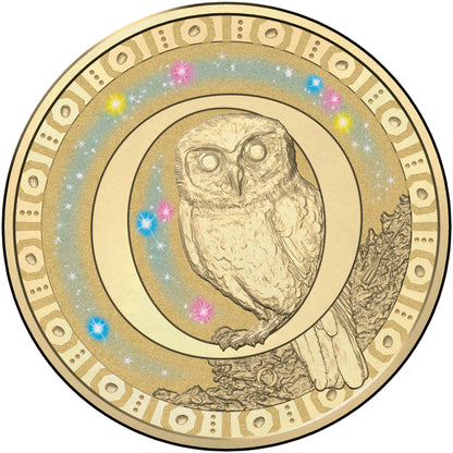 2016 $1 Alphabet Owl Coloured Uncirculated Coin