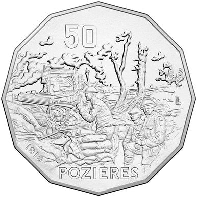 2016 50c The Battle of Pozières The Western Front Uncirculated Coin